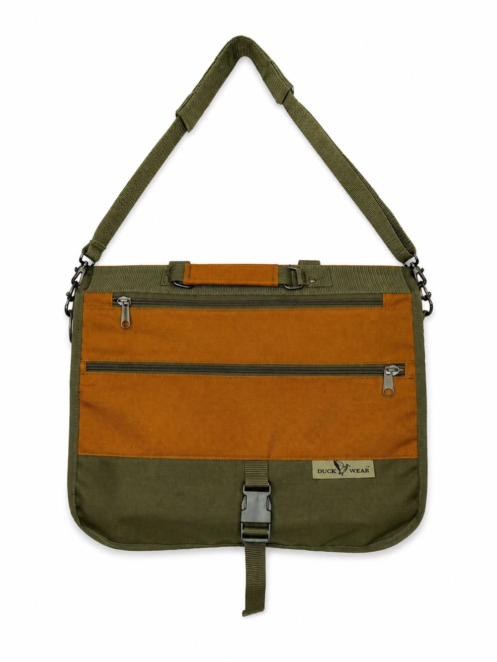 Duck Wear Hunting Shooting Range Messenger Bag Olive Brown Multi Pocket Shoulder